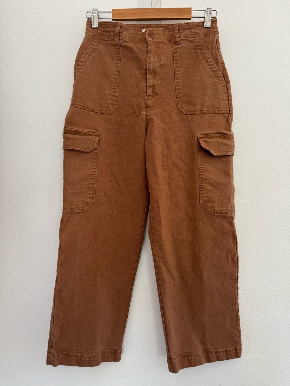 Z Supply Noah Cargo Pant Stretch Cotton Twill Lyocell Chestnut Brown - Picture 3 of 14